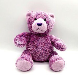 Build A Bear Stuffed Plush Animal Pink Purple Confetti Footprint Child Toy Clean